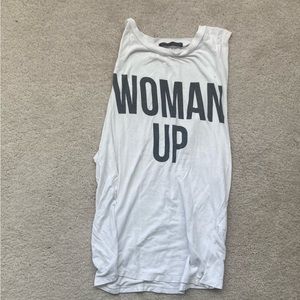 Woman up muscle tank